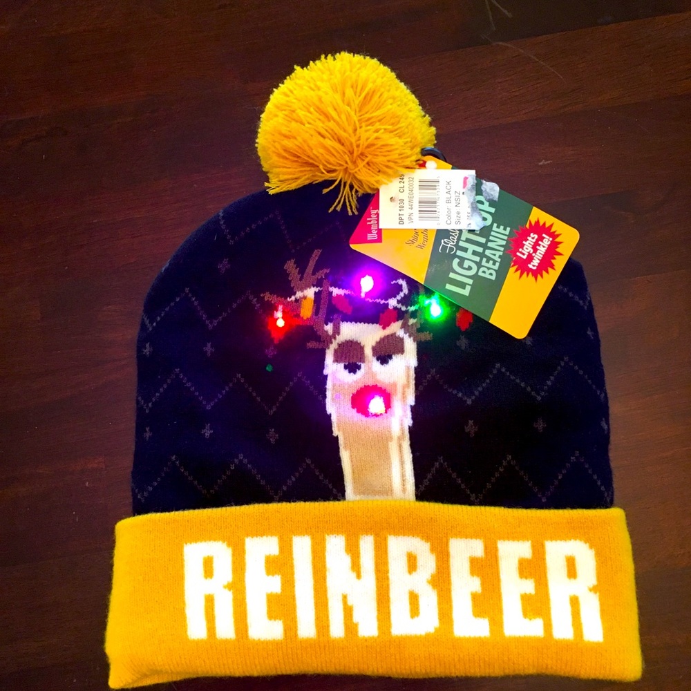 NWT Wembley Flashy Light-Up Beanie; Reinbeer; One Size; Unisex